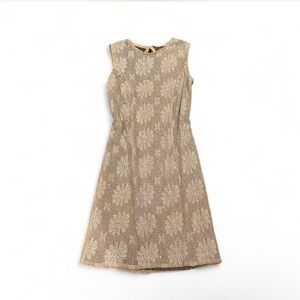 Onyx Nite Beige Floral Midi Dress